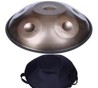 ILOOXI Tambor De Acero Handpan De 18 Pulgadas, 440hz 6 Notas Handpan Drum Tambor De Percusión D Menor, Con Bolsa Handpan, Mazos, Paño Sin Polvo, Soporte (Color : Brown-440hz, Size : 6 Notes)