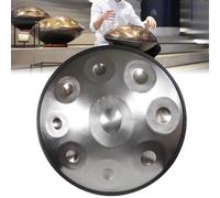 ILOOXI Tambor De Acero Handpan Drum 432Hz 440Hz 9/10/12 Notas Tambor De Lengua Instrumento De Percusión De Regalo Para Niños Adultos, Para Curación De Sonido (Color : Silver-440hz, Size : 9 Notes)