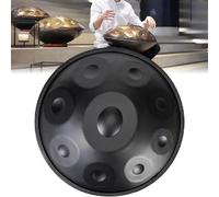 ILOOXI Tambor De Acero Handpan Drum 432Hz 440Hz 9/10/12 Notas Tambor De Lengua Instrumento De Percusión De Regalo Para Niños Adultos, Para Curación De Sonido (Color : Black-432hz, Size : 12 Notes)