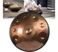 ILOOXI Tambor De Acero Handpan Drum 432Hz 440Hz 9/10/12 Notas Tambor De Lengua Instrumento De Percusión De Regalo Para Niños Adultos, Para Curación De Sonido (Color : Gold-440hz, Size : 12 Notes)