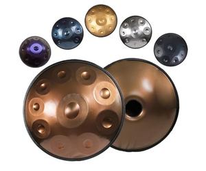 ILOOXI Tambor De Acero Handpan Drum 432hz 440hz, Handpan Steel Drum En D Menor Tambor De Mano 9/10/12 Notas 22 Pulgadas, Para Niños Y Adultos (Color : Gold-432hz, Size : 10 Notes)