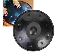 ILOOXI Tambor Handpan 430HZ 440HZ Handpan Steel Drum Tambor De Lengua De Acero 22 Pulgadas 9 Notas D Menor, Para Familiares Y Amigos Curación De Sonido (Color : Black, Size : 9 Notes-440Hz)