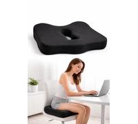 ILOTENGO IBERIA S.L. Cojín Ortopédico de Espuma Viscoelástica, Negro, Diseño Ergonómico Contorneado, Soporte Cervical, 60x35x12 cm