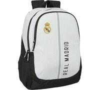 ILOTENGO IBERIA S.L. REAL MADRID 1ª EQUIPACIÓN 24/25 - Mochila Escolar Infantil, Ideal para Niños de Diferentes Edades, Cómoda y Versátil, Calidad y Resistencia, 32x16x44 cm, Color Blanco/Gris