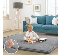 ILPEOD Alfombra de juego para bebé, de espuma viscoelástica de 1.2 pulgadas de grosor, alfombra de área para guardería, 4 pies 11 pulgadas x 3 pies 28 pulgadas, tapete de yoga, tapete de gateo, tapete