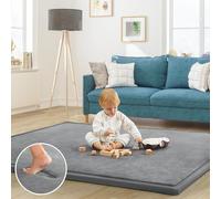 ILPEOD Tapete de juego para bebé, tapete para el suelo, para el tiempo de la barriga, tapete para guardería, tapete para sala de juegos, tapete tatami de 6 pies 7 pulgadas x 5 pies 11 pulgadas, tapete