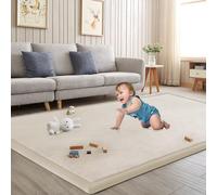 ILPEOD Tapete de juego para bebé, tapete para el suelo, para el tiempo de la barriga, tapete para guardería, alfombra de área muscular, alfombra de área de juegos, alfombra tatami de 6 pies 7 pulgadas