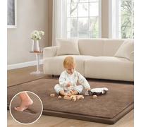 ILPEOD Tapete de juego para bebé, tapete para el suelo, para el tiempo de la barriga, tapete para guardería, tapete de área muscular, tapete de tatami de 6 pies 7 pulgadas x 5 pies 11 pulgadas, tapete