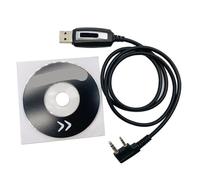 ILQMEHV 1 cable de programación USB con CD de software de unidad para Walkie Talkie UV-5R bf-888S UV-82 UV-8D Ham Radio para Win10 XP