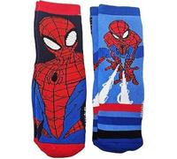 ILS I LOVE SHOPPING 2 pares calcetines antideslizantes oficiales niño calcetines antideslizantes para Spiderman, Para Spiderman, 27-30