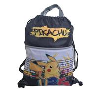 ILS I LOVE SHOPPING Bolsa deportiva con asas y bolsillo para niño, bolsa de cordón mochila para guardería, gimnasio, piscina, viaje, zapatero, For Pokemon, talla unica