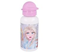 ILS I LOVE SHOPPING Botella de aluminio para niños, 400 ml, con caño abatible, (Reina de las Nieves)