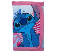ILS I LOVE SHOPPING Cartera para niños y jóvenes cartera con monedero y tarjetero STITCH, Negro , 13 x 10 x 2 cm, Moderno