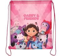 ILS I LOVE SHOPPING GABBY - Bolsa deportiva con asas y bolsillo para niño, bolsa de cordón para guardería, gimnasio, piscina, viaje, zapatero