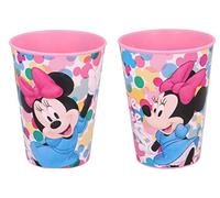ILS I LOVE SHOPPING Juego de 2 vasos para niños de 260 ml, de plástico, sin BPA, regalo para niños (Minnie Mouse Mickey)
