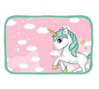 ILS I LOVE SHOPPING Manteles individuales suaves plegables, posavasos impermeables de 30 x 40 cm (unicornio)