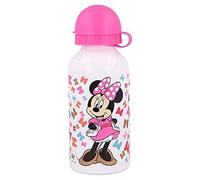 ILS I LOVE SHOPPING MINNIE MOUSE | Botella de aluminio para niños, 400 ml, Cantimplora Infantil con boquilla retráctil (Minnie Mouse)
