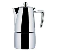ILSA Cafetera Espresso Slancio, Inducción, brillante, Acero Inoxidable 18/10, 2 Tazas