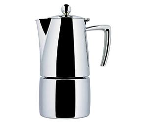 ILSA Cafetera Espresso Slancio, Inducción, brillante, Acero Inoxidable 18/10, 2 Tazas