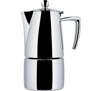 ILSA Cafetera Espresso Slancio, Inducción, brillante, Acero Inoxidable 18/10, 6 Tazas