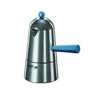 ILSA Carmencita Cafetera Espresso, Aluminio, Mango y Pomo Azul, Inducción, 6 Tazas