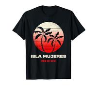 Ilsa Mujeres México Retro Atardecer Playa Norte Riviera Maya Camiseta