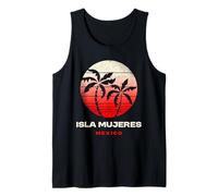 Ilsa Mujeres México Retro Atardecer Playa Norte Riviera Maya Camiseta sin Mangas