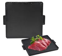 ILSA Placa de cocción, hierro fundido esmaltado, doble cara, 38 x 38 cm