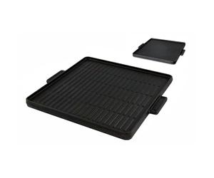 ILSA Placa de cocción, hierro fundido esmaltado, reversible, 30 x 30 cm