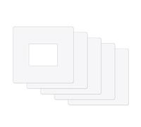 ilSALVAMURO® - 5 salvavidas transparentes de 16 x 16 cm para interruptores cuadrados de 1,2 módulos, grosor de 1 mm para placas de interruptores de placa para cubiertas de pared, protector de pared