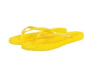 Ilse Jacobsen HORNBÆK | Cheerful01 | Chanclas de mujer con purpurina | Diseño danés | Zapato de playa para verano | Yellow | 39