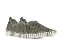 Ilse Jacobsen HORNBÆK | Flache Damen-Schuhe | Slip-On Sneaker mit Recyceltem Mikrofaser-Material und Rutschfester Natur-Gummisohle | Tulip3275 | Leicht Atmungsaktiv Umweltfreundlich | Army | 38