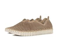Ilse Jacobsen HORNBÆK | Zapatos Planos para Mujer | Zapatilla con Material de Microfibra reciclada y Suela de Caucho Natural Antideslizante | Tulip3275 | Ligero, Transpirable y ecológico | Latte | 36