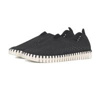 Ilse Jacobsen HORNBÆK | Zapatos Planos para Mujer | Zapatilla con Material de Microfibra reciclada y Suela de Caucho Natural Antideslizante | Tulip3275 | Ligero, Transpirable y ecológico | Black | 37