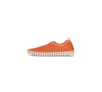 ILSE JACOBSEN HORNBÆK | Zapatos planos para mujer | Zapatilla con material de microfibra reciclada y suela de caucho natural antideslizante | Tulip3275 | Ligero, transpirable y ecológico | Orange | 39