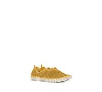 ILSE JACOBSEN HORNBÆK | Zapatos planos para mujer | Zapatilla con material de microfibra reciclada y suela de caucho natural antideslizante | Tulip3275 | Ligero, transpirable,ecológico |Golden Red| 41