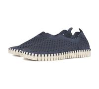 Ilse Jacobsen HORNBÆK | Zapatos Planos para Mujer | Zapatilla con Material de Microfibra reciclada y Suela de Caucho Natural Antideslizante | Tulip3275 | Ligero, Transpirable y ecológico |Navy| 36