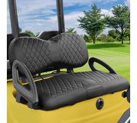 iLSKW Funda de Asiento para Carrito de Golf para Yamaha G29 / Drive2, Piel Marina Premium, Rayas de Diamante con Costuras Negras, Suave y cómoda, antiastillas, antidecoloración, sin Grapadora