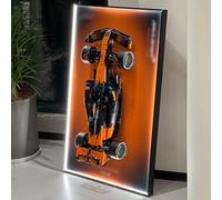 iLuane Tablero de pared para LEGO Technic McLaren MCL39 42228 - Juego de construcción de coche, coleccionable para adultos, decoración de habitación u oficina para hombres y mujeres, iluminación LED