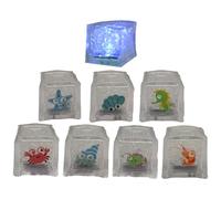 Ilumina, brillo mágico activado por agua, cubos de baño LED multicolor de siete colores lentos, para niños, familiares, amigos, hogar, cumpleaños, vacaciones, luces de bañera con patrones de hielo al