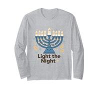 Ilumina la Noche, diseño de menorá de Hanukkah Manga Larga