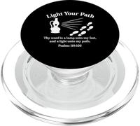 Ilumina tu Camino Salmos 119:105 Verso bíblico Cristiano Fe PopSockets PopGrip para MagSafe