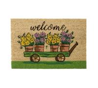 . ilumina tu vida . Panda Home PANDAHOME Alfombra Felpudo para Puerta de Entrada - Antideslizante de Fibra de Coco 100% Natural-Floral