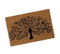 . ilumina tu vida . Panda Home PANDAHOME Alfombra Felpudo para Puerta de Entrada - Antideslizante de Fibra de Coco 100% Natural-ÁRBOL