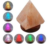 . ilumina tu vida . Panda Home PANDAHOME Lámpara de Sal del Himalaya - Luz LED Multicolor USB - Purificación y Decoración para Hogar y Oficina-Pirámide