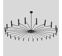 Iluminación 24 luces Lámpara de araña Sputnik de metal negro de mediados de siglo Lámpara de techo moderna de montaje empotrado Granja Isla de cocina vintage Lámpara de araña Sputnik Iluminación