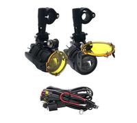 Iluminación Auxiliar Moto para BMW para F700GS para F650 K1600 Luces Auxiliares Universales Conducción Faro Delantero Lámpara Antiniebla Impermeable Impermeable(Yellow Light Set)