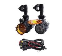 Iluminación Auxiliar Moto para BMW para F700GS para F650 K1600 Luces Auxiliares Universales Conducción Faro Delantero Lámpara Antiniebla Impermeable Impermeable(Orange Light Set)