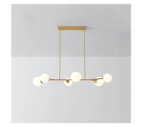 Iluminación colgante de techo, lámpara de mesa de comedor nórdica, luz LED moderna, decoración del hogar, lámparas de techo, bola de cristal, restaurante, lámpara de comedor, oro 120 cm interesting