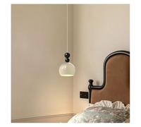 Iluminación Colgante, French Cream Wind Living Room Bedroom Bedside Small Chandelier Modern Bauhaus Feeling Medieval Designer Bar Pendant Light(B)